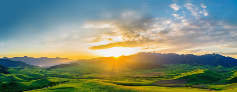 实拍大自然的远处的山坡草原的风景,高清,摄影图,摄影图片,图片大全,摄影图免费下载